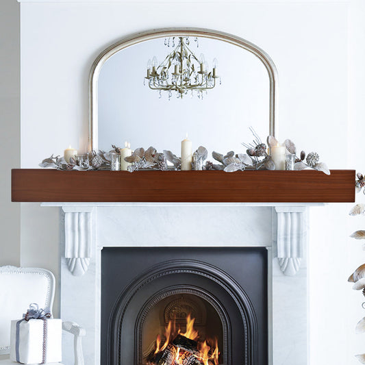 Honey Oak Fireplace Mantel Shelf 72" - 8 Inch Deep