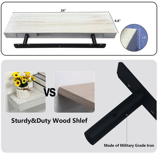 24 Inch Floating Shelves