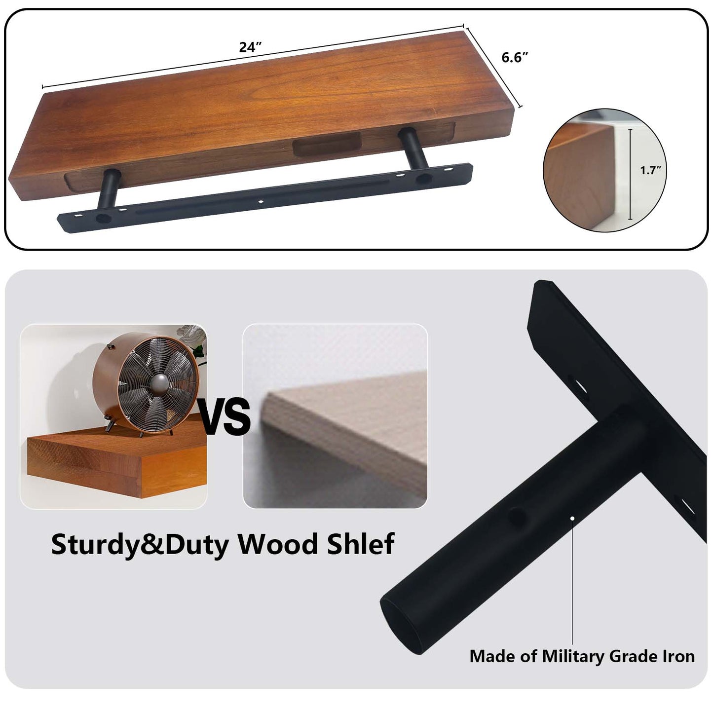 24 Inch Floating Shelves