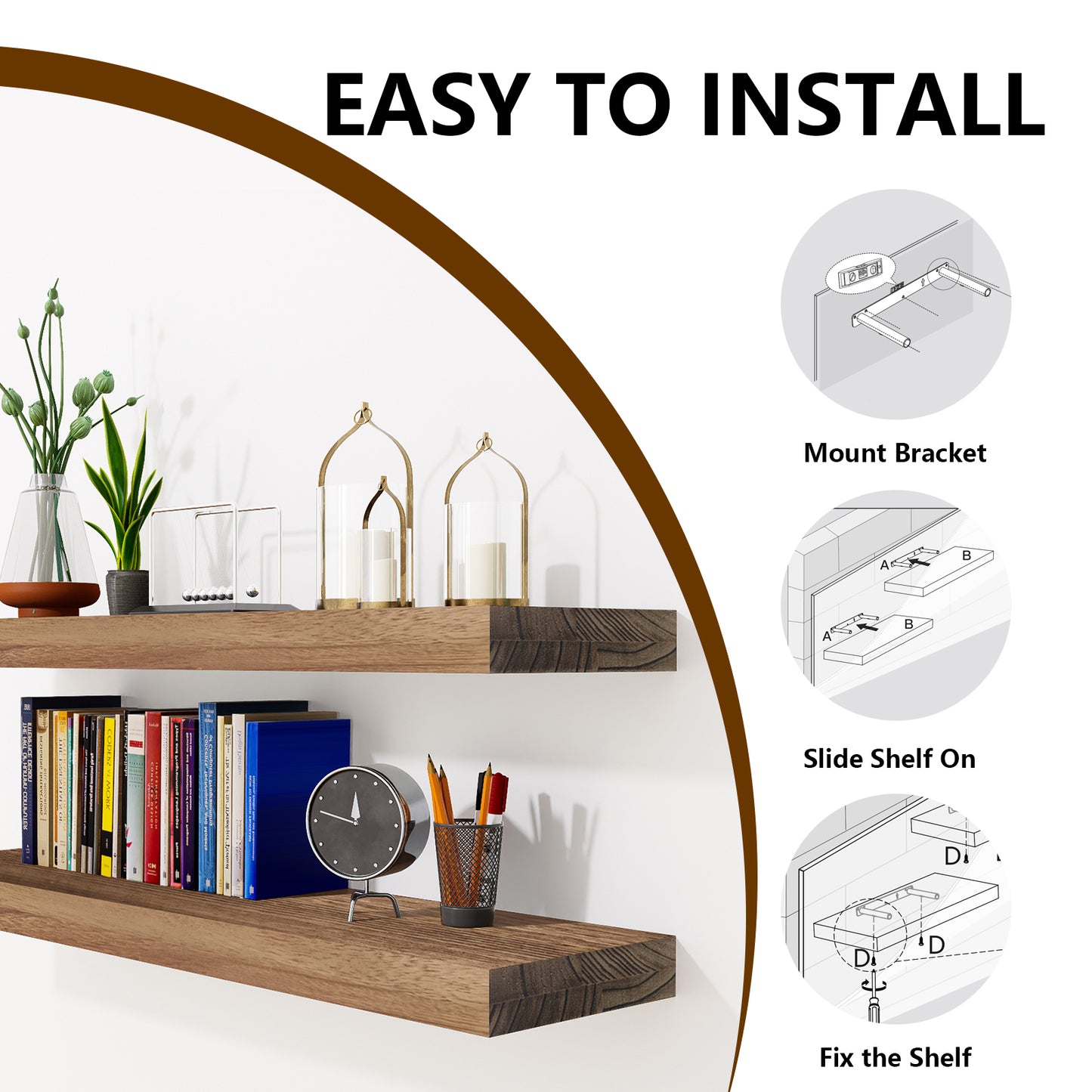 24 Inch Floating Shelves