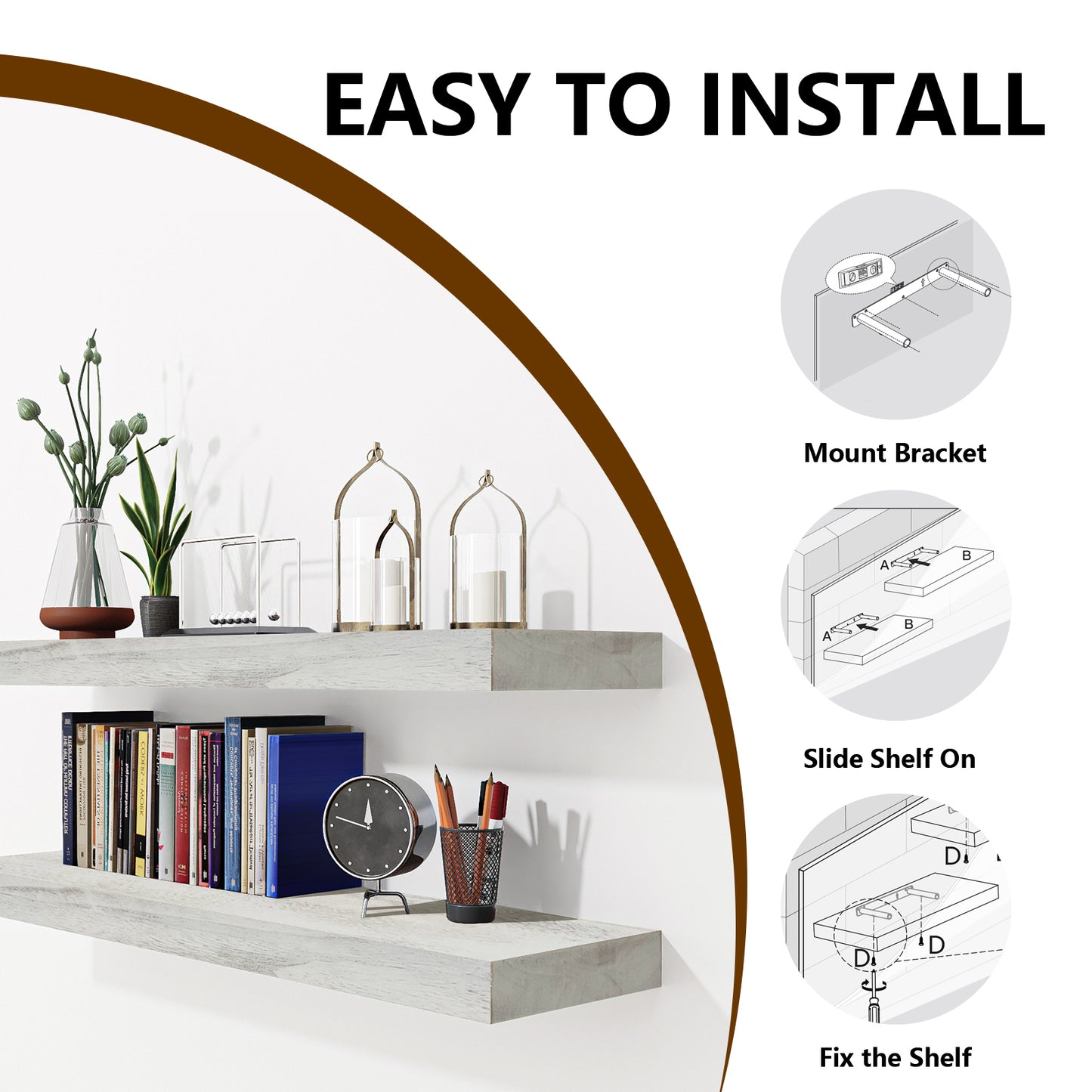 24 Inch Floating Shelves