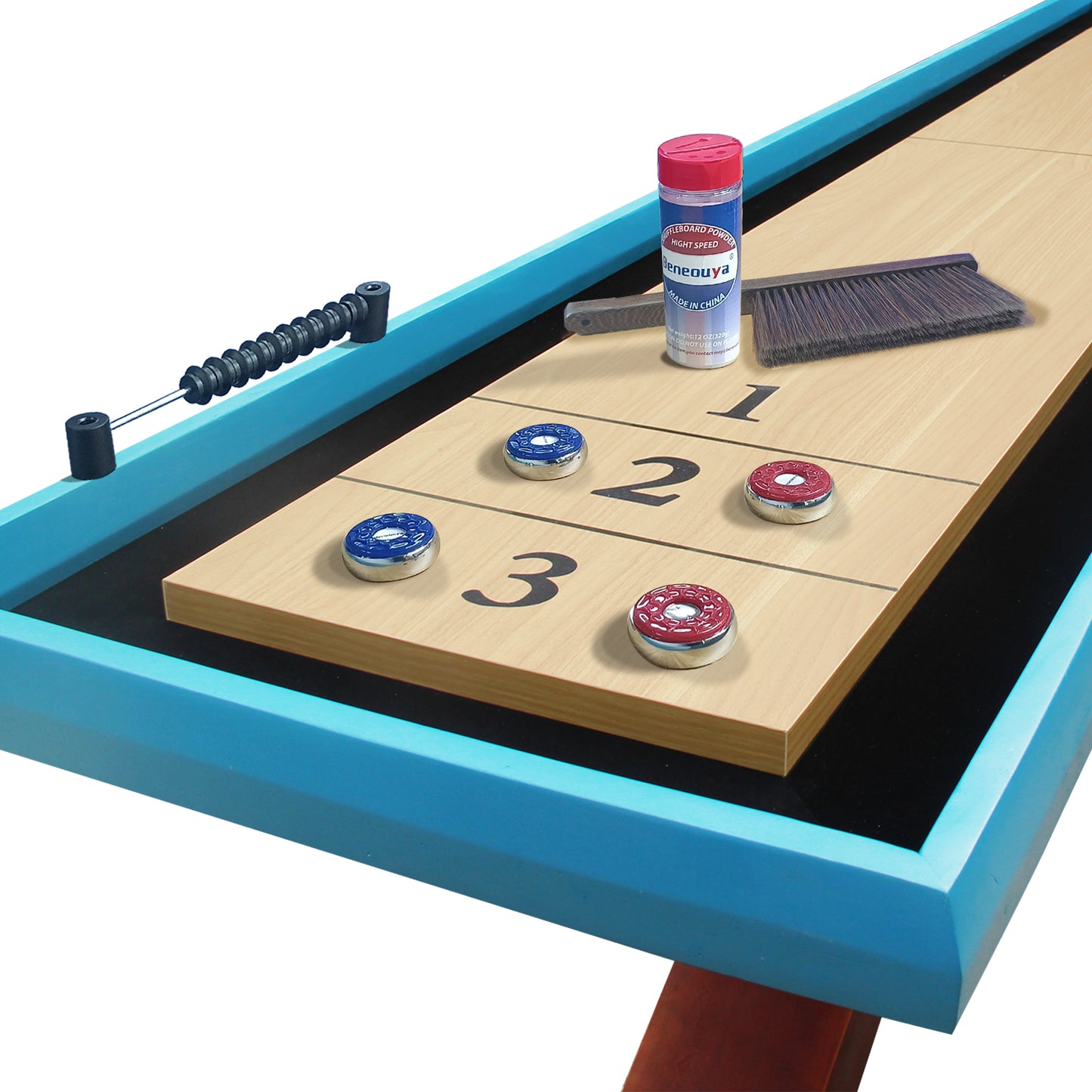 Shuffleboard Table, Deigsned with Curved Base