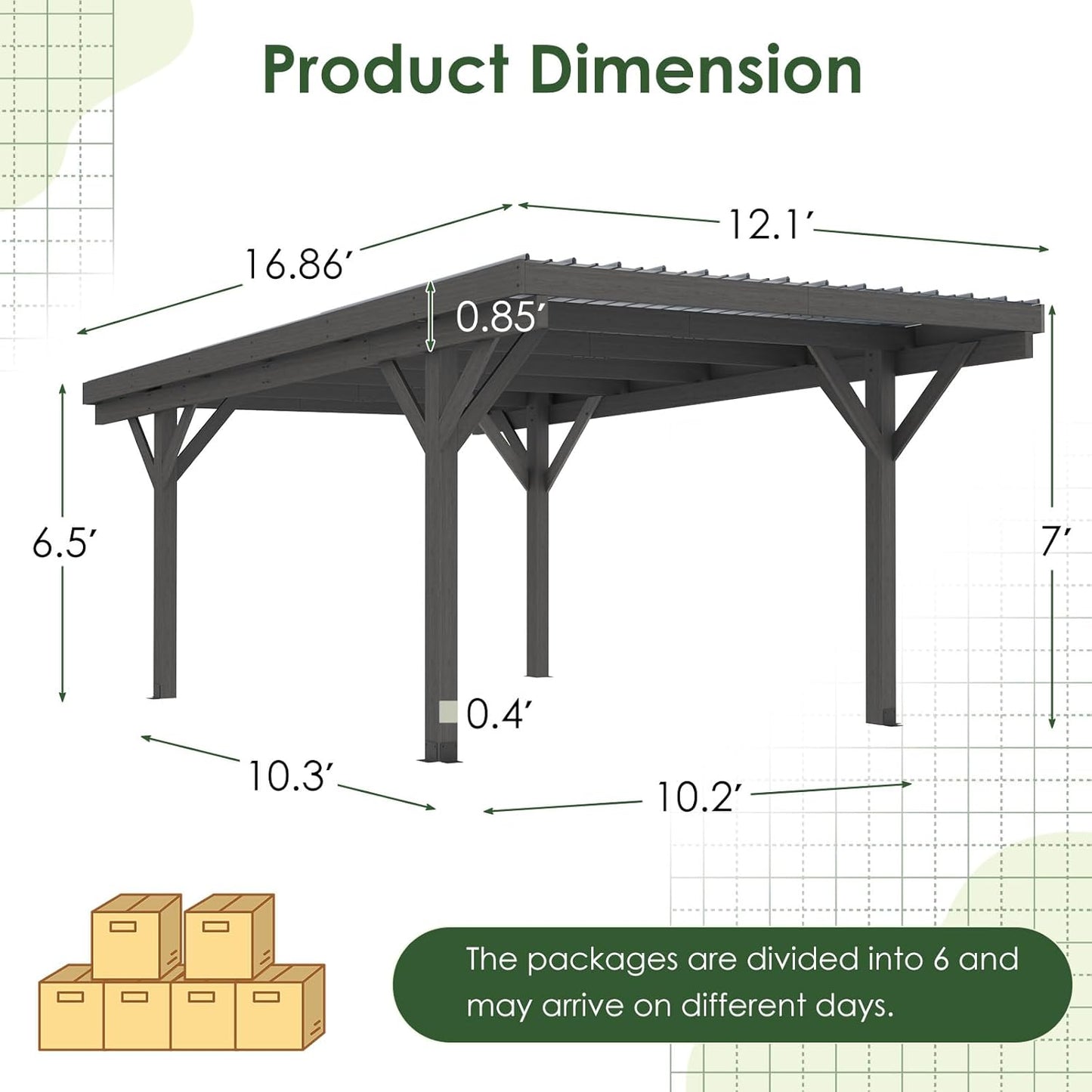 Beneouya 17' x 12' Wooden Gazebo