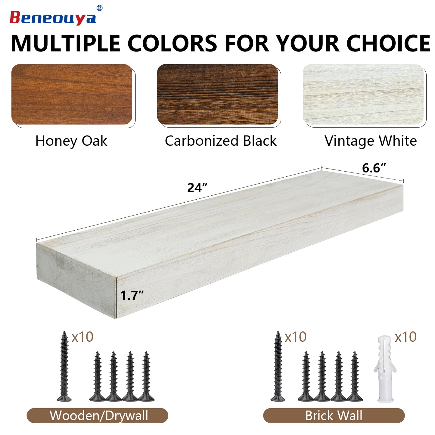 24 Inch Floating Shelves
