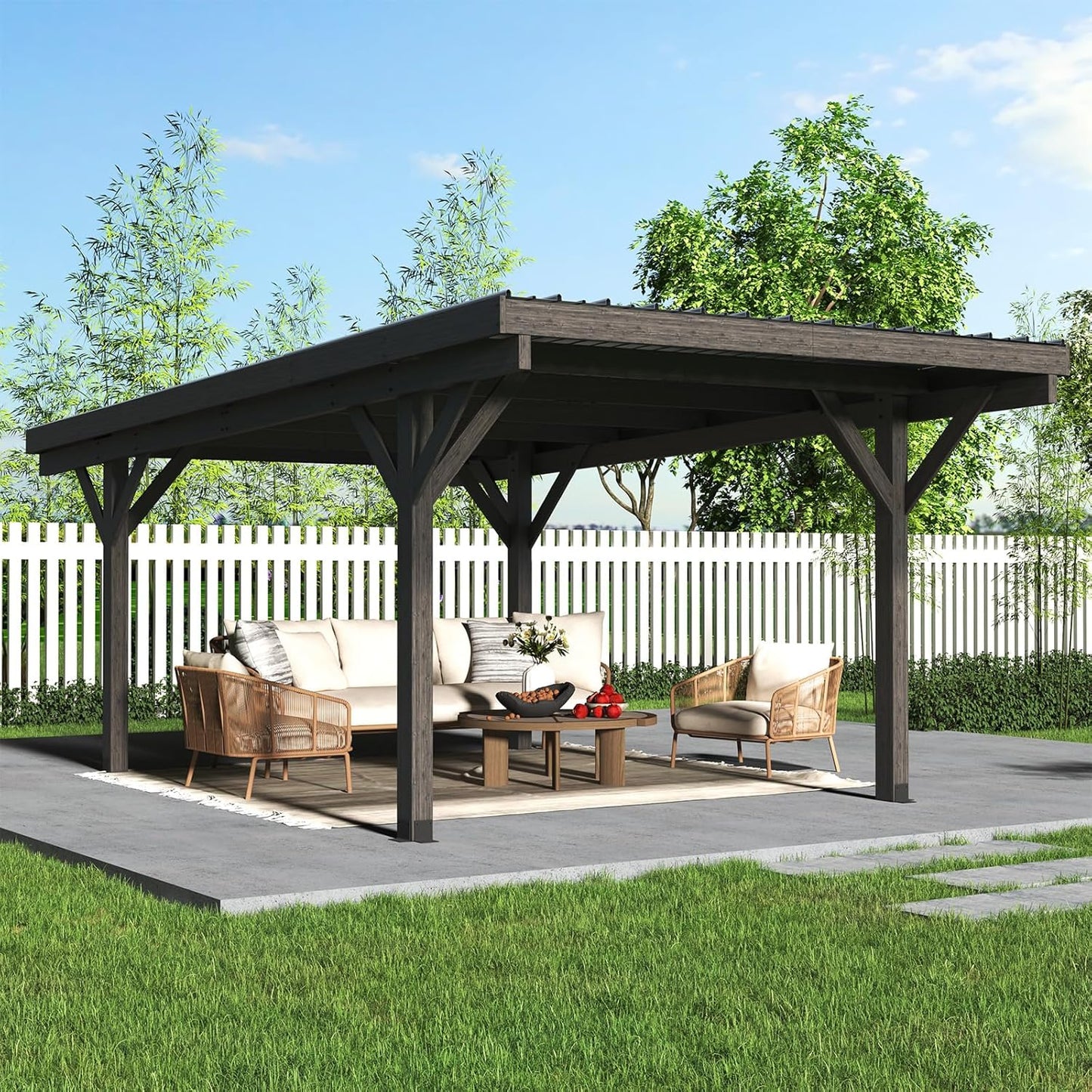 Beneouya 17' x 12' Wooden Gazebo