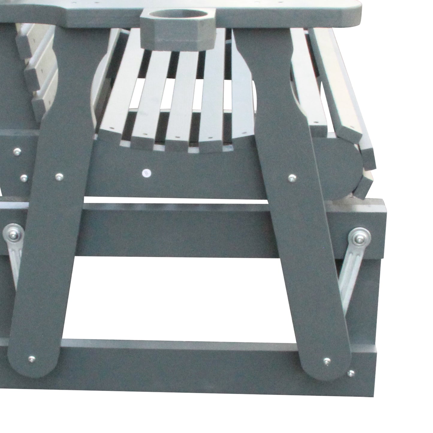 5FT Outdoor Glider Bench, 2-Seater Wooden Chair for Patio, Balcony, Porch, Gray