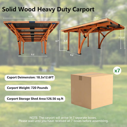 Wood Heavy Duty Carport Garage