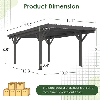 Beneouya 17' x 12' Wooden Gazebo